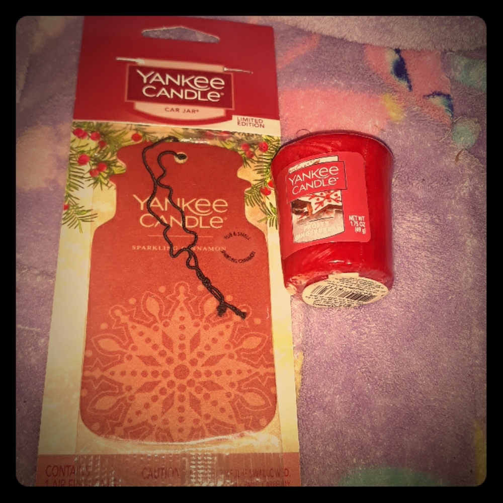 Yankee Candle Car Jar & Frosty Gingerbread Candle